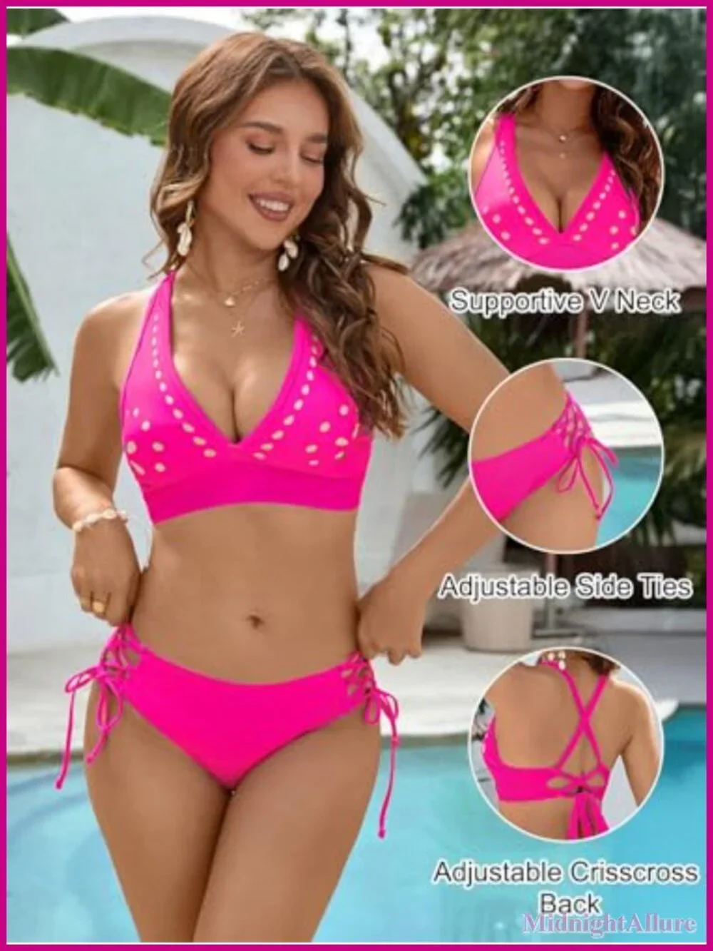 Blooming Jelly Womens Bikini Set Modest Swimsuit Petal Hollow Bathing Suit